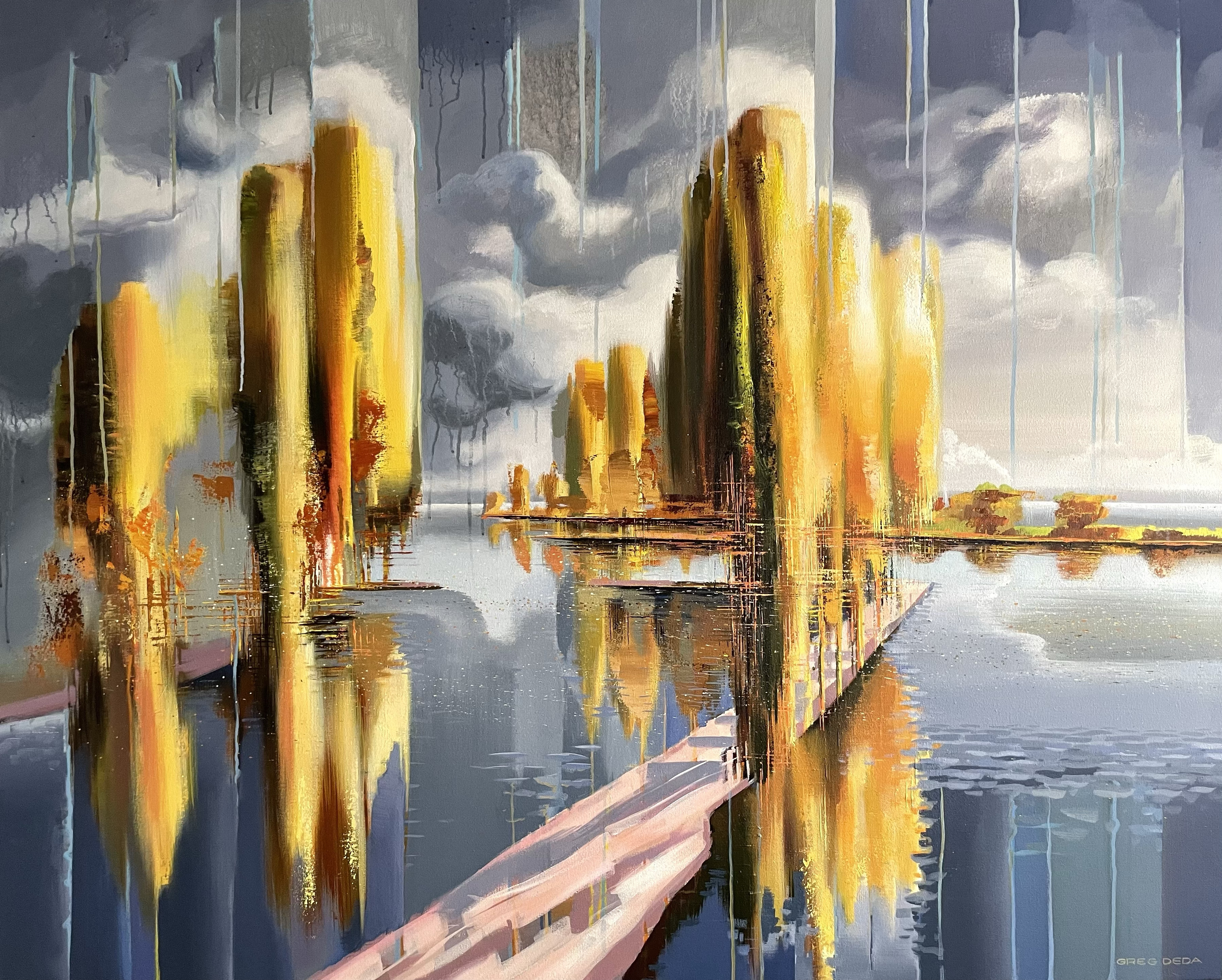 Richmond Rain (Richmond riverside London), Edition IV, 2022 by Greg Deda