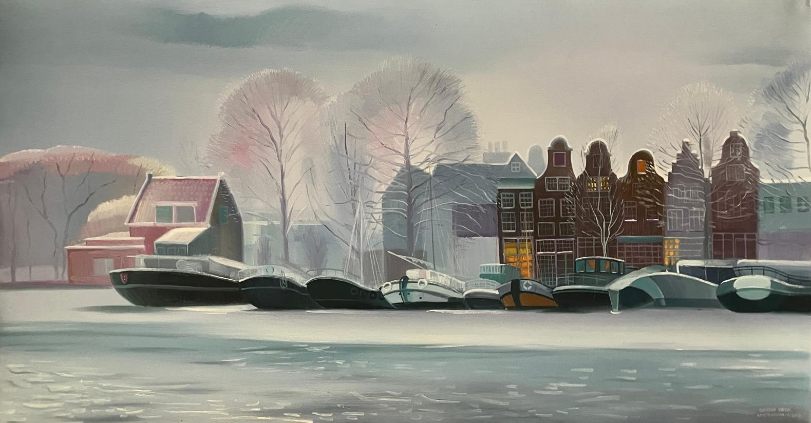 Amstel River in winter, (Amsterdam), 2002 by Greg Deda