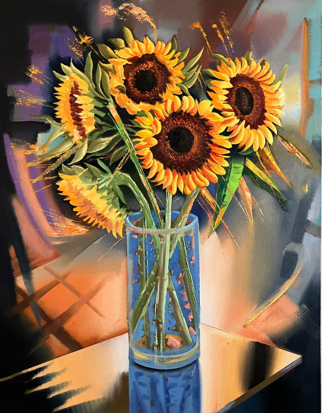 Bouquet de Tournesols, En Plein Air - Bouquet of sunflowers, 2025 by Greg Deda
